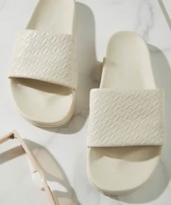 Superga - 1908 Slides Woven Leather - X1I White Avorio
