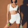 LaHana Swim - Pippa Biker Short - Ribbed White 1 LaHana Swim - Pippa Biker Short - Ribbed White -Outerwear Shop 04e7745e006a46a0a241249aa9324c86 1024x1024