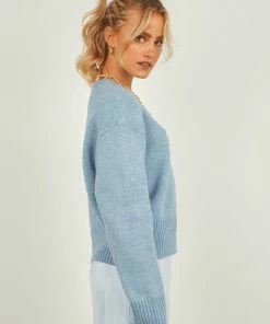 Nude Lucy - Ari Knit Jumper - Denim Blue 10 Nude Lucy - Ari Knit Jumper - Denim Blue -Outerwear Shop 06892460d8e24e87981cd8a01f779831 1024x1024