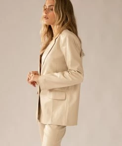 Peppermayo Exclusive - There She Goes PU Blazer - Stone -Outerwear Shop 0f6ecc3c84bf4aeabd57768a942afe92 1024x1024
