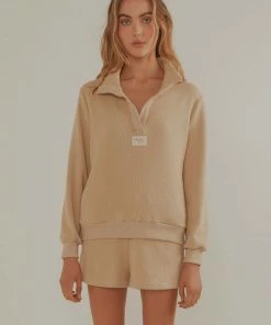 Vacancy Supply - Drift Collared Waffle Jumper - Beige -Outerwear Shop 102ebebd96b64144a905ac94d537b4e1 1024x1024