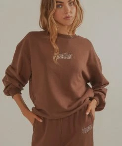 Vacancy Supply - Holiday House Crewneck - Choc Brown