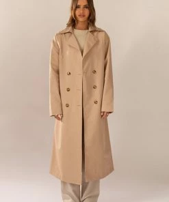 Peppermayo Exclusive - Hide And Chic Longline Trench Coat - Tan -Outerwear Shop 1d4cd6e573174b3482e919fffe2978b7 1024x1024