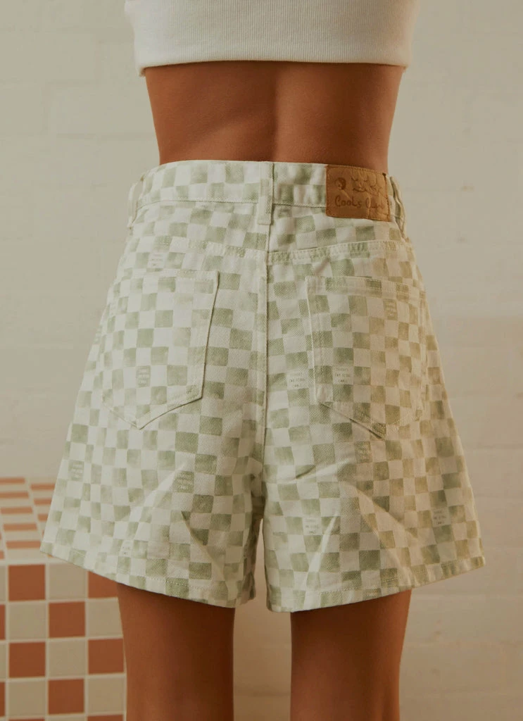 Cools Club - Jean Short - Sage Checker 8 Cools Club - Jean Short - Sage Checker - Image 6