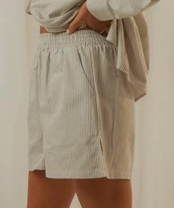 4th & Reckless 4th & Reckless - Heaton Short - Grey Stripe -Outerwear Shop 25b1063441ca40bd9f339e240d2a29cf 1024x1024