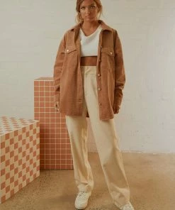 Nude Lucy - Paige Corduroy Shacket - Coffee -Outerwear Shop 28129e2250f04f99a3ad59890ae35dfa 1024x1024