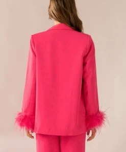 Peppermayo Exclusive - Shake It Off Feather Blazer - Magenta -Outerwear Shop 34fea1db921c4c0bab5623304f06e636 1024x1024