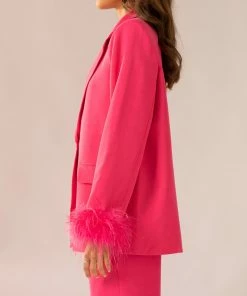 Peppermayo Exclusive - Shake It Off Feather Blazer - Magenta -Outerwear Shop 37700b2a29e24e40af1b5b3680c54dd7 1024x1024