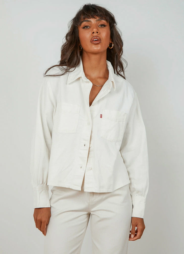 Levi's Levi's - Zoey Pleat Utility Shirt - Ecru 5 Levi's Levi's - Zoey Pleat Utility Shirt - Ecru - Image 3