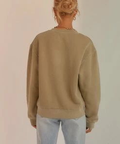 Nude Lucy - Nude Classics Slogan Sweat - Washed Sage -Outerwear Shop 3ec1f1f10b3b4e73955c0bffd0d64e91 1024x1024