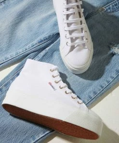 Superga - 2705 Hi Top - A3C White-Pale Gold