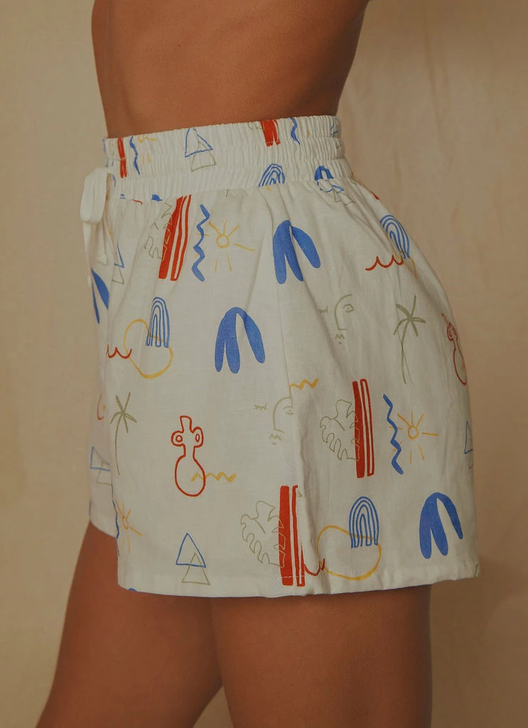 Peppermayo Exclusive - Raffi Linen Shorts - Santorini 6 Peppermayo Exclusive - Raffi Linen Shorts - Santorini - Image 4