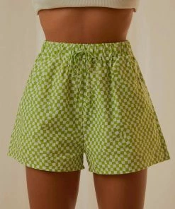Peppermayo Exclusive - Seventies Groove Shorts - Lime Warp Check -Outerwear Shop 4890a8013bc8499ebf144e3359cb680e 1024x1024