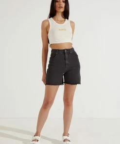 Afends - Shelby Cut Off Denim Short - Stone Black -Outerwear Shop 48be4e1cd24445e6928f981594b973bf 1024x1024