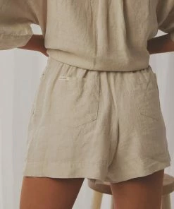 Nude Lucy - Nude Linen Lounge Short - Natural -Outerwear Shop 5767a9235e9a49049029082844f1b1e3 1024x1024