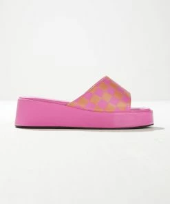 Cult Avenue - Cindy Mule - Pink And Orange Checkerboard -Outerwear Shop 59a4c138797c487f81f4e047a2197830 1024x1024