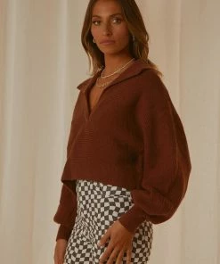 Peppermayo - All I Know Knit Sweater - Choc -Outerwear Shop 5d6fa06e80274d9482d171ab93f56705 1024x1024