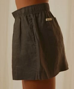 Nude Lucy - Nude Linen Lounge Short - Coal -Outerwear Shop 5dd7dd98adb84e598b627d9bd418aa11 1024x1024