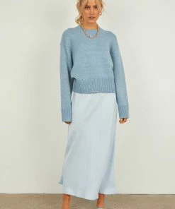 Nude Lucy - Ari Knit Jumper - Denim Blue 9 Nude Lucy - Ari Knit Jumper - Denim Blue -Outerwear Shop 5f4d7594f19f41d9bf39971130480028 1024x1024