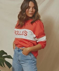 Rolla's Rolla's - Logo Split Sweater - Faded Red -Outerwear Shop 624d4cbd2efb45dfac3fb95f7e48cfdb 1d041cc3 6c8c 4615 8662 3f11fbbaf254 1024x1024