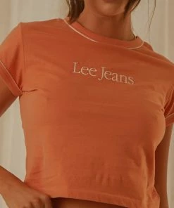 Lee - Piped Baby Tee - Coral Gold -Outerwear Shop 6d988be71bab4079a7c4aa221d8d6500 1024x1024