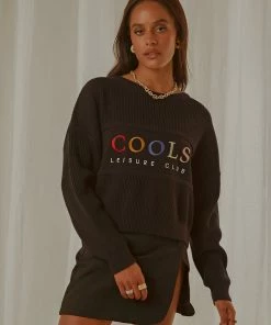 Cools Club - Leisure Club Knit - Black -Outerwear Shop 713ee9e7c57e47e3a77a89b0aea44e3a 1024x1024