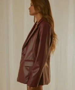 Peppermayo Exclusive - 90s Starlett Blazer - Burgundy -Outerwear Shop 7191c04ec28b40e7ab194c251e9b3107 1024x1024