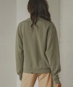 Thrills - Ops Organic Cotton Crew - Dusk Green -Outerwear Shop 737963254e0f4a98a4aac42773498753 1024x1024