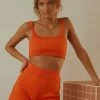 Peppermayo Exclusive - Remix It Knit Short - Tangerine Dream