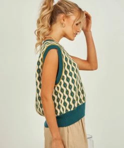 Peppermayo - Schoolin' Life Knit Vest - Green -Outerwear Shop 7d67e1451a954e3c9628b4368c83932e 1024x1024