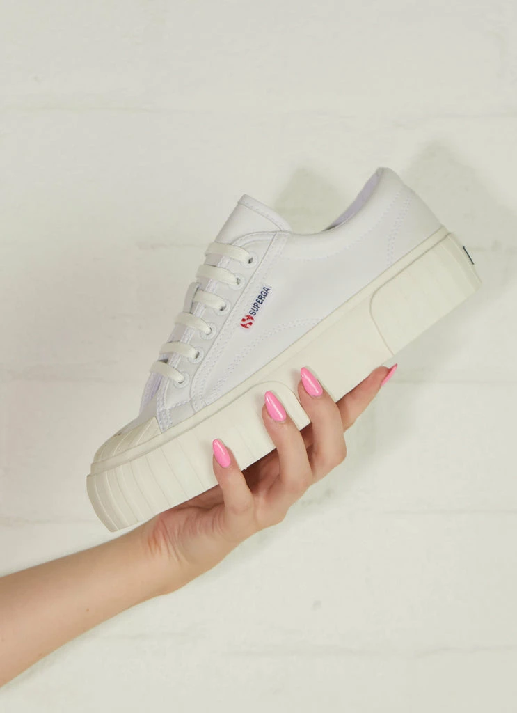 Superga - 2631 Stripe Platform - White Avorio 4 Superga - 2631 Stripe Platform - White Avorio - Image 2