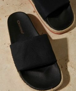 Superga - 1908 Slides Organic Canvas Rop - 005 Black