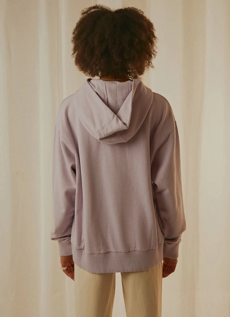 Afends - Revolve Hemp Oversized Pull On Hood - Lilac 7 Afends - Revolve Hemp Oversized Pull On Hood - Lilac - Image 5