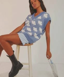 Peppermayo - High Hopes Knit Vest - Blue