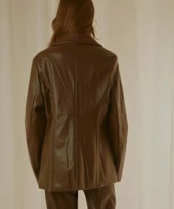 Peppermayo Exclusive - 90s Starlett Blazer - Chocolate -Outerwear Shop 9f1f8215617e46f38213f6b5c150feab 1024x1024