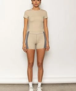 Peppermayo Exclusive - Ski Resort Cycle Shorts - Tapioca Contrast -Outerwear Shop ApresSki WebCrops 70 1024x1024