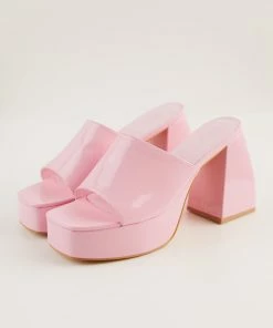 Cult Avenue - Saint Jean Platform Mule Heel - Baby Pink -Outerwear Shop BadHabits Products3 1024x1024