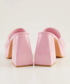 Cult Avenue - Saint Jean Platform Mule Heel - Baby Pink -Outerwear Shop BadHabits Products5 1024x1024