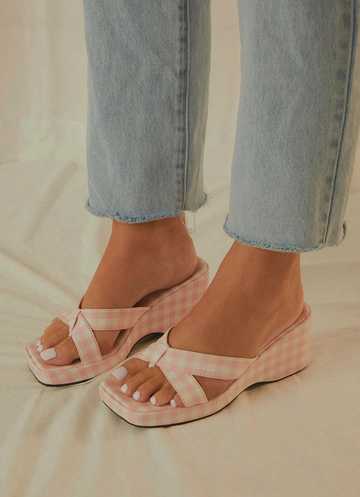 Cult Avenue - Bettina Mule - Bubblegum Gingham 4 Cult Avenue - Bettina Mule - Bubblegum Gingham - Image 2