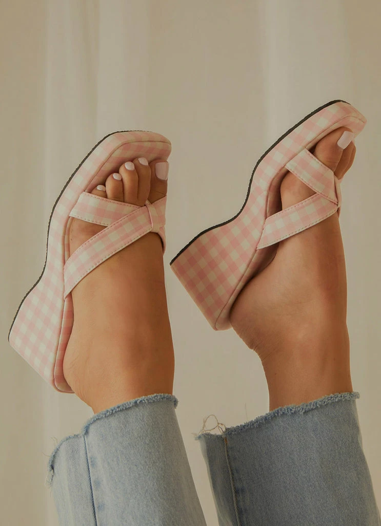 Cult Avenue - Bettina Mule - Bubblegum Gingham 5 Cult Avenue - Bettina Mule - Bubblegum Gingham - Image 3
