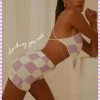 Peppermayo Exclusive - Fiesta Crochet Shorts - Lilac Check