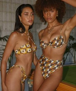 Peppermayo Exclusive - Eternal Summers High Waisted Bikini Bottom - Vintage Cocoa