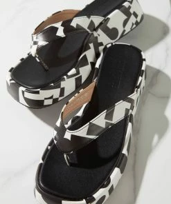 Cult Avenue - Minelli Sandals - Black And White Geo 9 Cult Avenue - Minelli Sandals - Black And White Geo -Outerwear Shop Minelli Sandal 20 1024x1024
