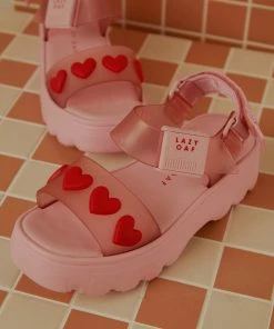 Melissa X Lazy Oaf - Melissa X Lazy Oaf Pink Kick Off Sandal - Pink -Outerwear Shop Peppermayo Elise 15.3.22 P5 38 1024x1024