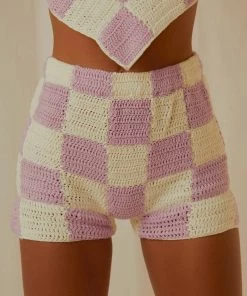 Peppermayo Exclusive - Fiesta Crochet Shorts - Lilac Check 9 Peppermayo Exclusive - Fiesta Crochet Shorts - Lilac Check -Outerwear Shop Peppermayo Jenaya 7.2.22 P1 24 1024x1024