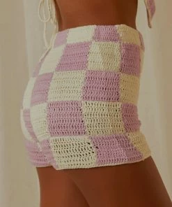 Peppermayo Exclusive - Fiesta Crochet Shorts - Lilac Check 12 Peppermayo Exclusive - Fiesta Crochet Shorts - Lilac Check -Outerwear Shop Peppermayo Jenaya 7.2.22 P1 25 1024x1024