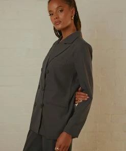 4th & Reckless 4th & Reckless - Bennet Blazer - Dark Grey -Outerwear Shop Peppermayo Jenaya 7.2.22 P3 55 1024x1024