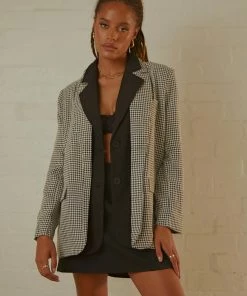 4th & Reckless 4th & Reckless - Jorden Blazer - Black And White Check -Outerwear Shop Peppermayo Jenaya 7.2.22 P6 7 1024x1024