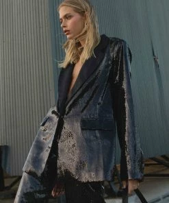 Peppermayo Exclusive - Prince Sequin Blazer - Black -Outerwear Shop Peppermayo NYE PrinceSequinBlazer 3 1024x1024