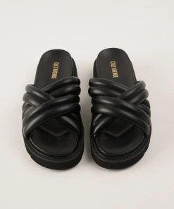 Cult Avenue - Slide On Over Flatform - Black -Outerwear Shop Shoes June22 12 1024x1024